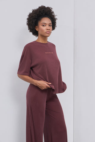 Αθλητικό Top Ribbed Ύφανσης |  Bordeaux