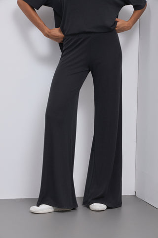 Παντελόνι φόρμας Ribbed ύφανσης | Μαύρο