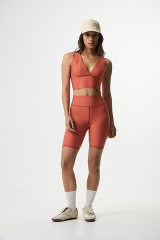 Aθλητικό biker κολάν SOFT TOUCH | Terracotta