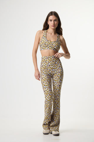 Κολάν καμπάνα με petal leopard print | Lilac