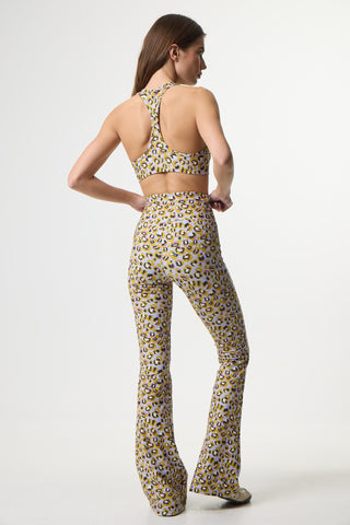Κολάν καμπάνα με petal leopard print | Lilac