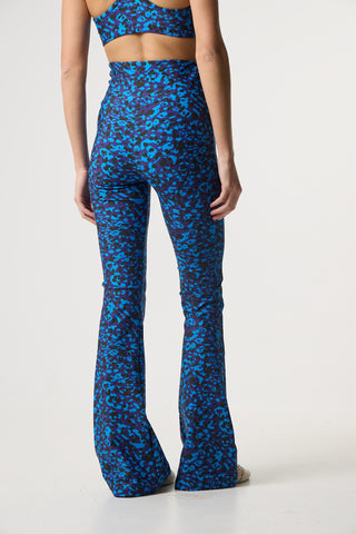 Κολάν καμπάνα με clouded leopard print | Μπλε
