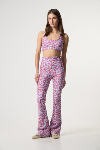 Κολάν καμπάνα με sugar leopard print | Lilac