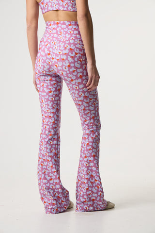 Κολάν καμπάνα με sugar leopard print | Lilac