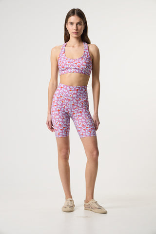 Σετ biker γυμναστικής με sugar leopard spots | Lilac