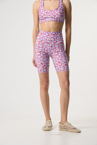 Σετ biker γυμναστικής με sugar leopard spots | Lilac