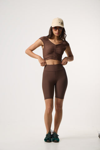 Aθλητικό biker κολάν SOFT TOUCH | Mocha