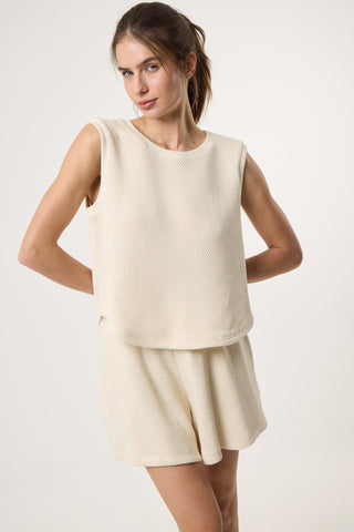 Αμάνικο Τοπ Comfort Knots | Beige