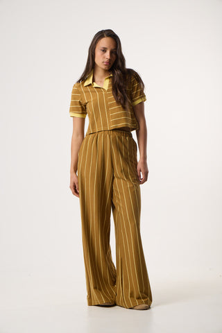 Παντελόνι φόρμας Daily Stripes | Καφέ