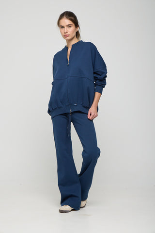 Σετ με Bomber Jacket με Παντελόνι  "It's Basic" | Μπλε Σκούρο