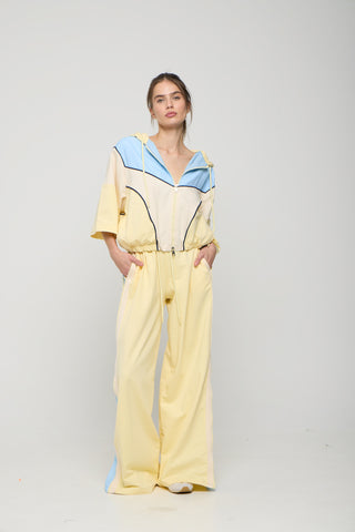 Σετ Τζάκετ με κουκούλα και παντελόνι "It's Basic" | Butter Yellow