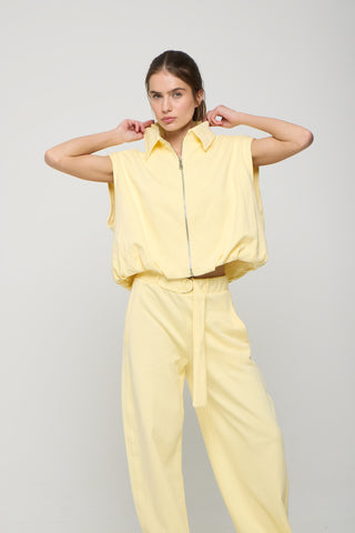 Σετ Αμάνικο Jacket και Παντελόνι "It's Basic" | Butter Yellow