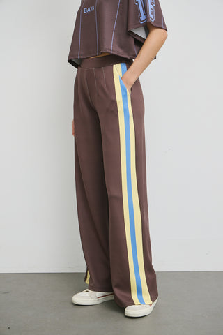 Scuba Cupro Touch παντελόνι με stripes | Mocha