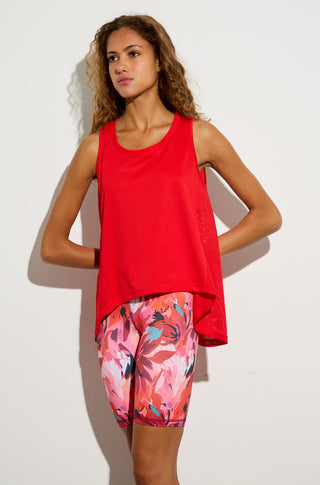 Αμάνικη MESH μπλούζα με αθλητική πλάτη | Κόκκινο