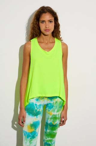 Αμάνικη MESH μπλούζα με αθλητική πλάτη | Neon Green