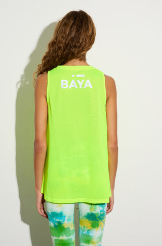 Αμάνικη MESH μπλούζα με αθλητική πλάτη | Neon Green