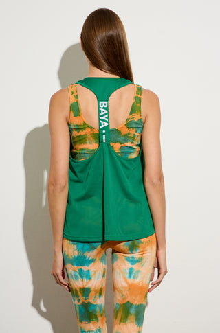 Αμάνικη MESH μπλούζα με αθλητική πλάτη | Πράσινο