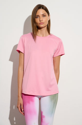 Κοντομάνικη MESH μπλούζα | Ροζ