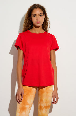 Κοντομάνικη MESH μπλούζα | Κόκκινο