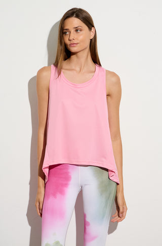 Αμάνικη MESH μπλούζα με αθλητική πλάτη | Ροζ