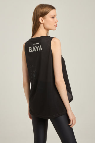 Αμάνικη MESH μπλούζα | Μαύρο