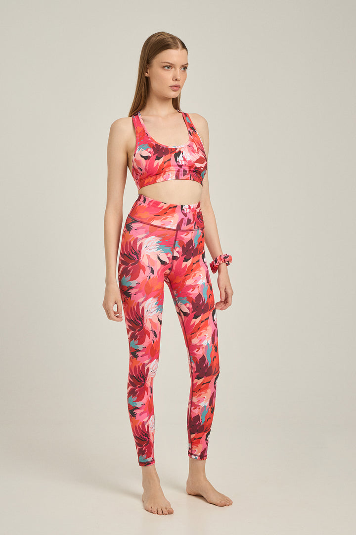 Σετ γυμναστικής με red blossom print