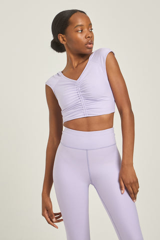 Αθλητικό μπουστάκι με σούρα στο μπροστινό μέρος | Violet