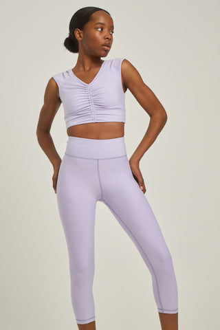 SOFT TOUCH athletic crop leggings | Violet