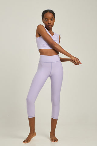 Aθλητικό crop κολάν SOFT TOUCH | Violet
