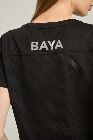 Κοντομάνικη MESH μπλούζα | Μαύρο