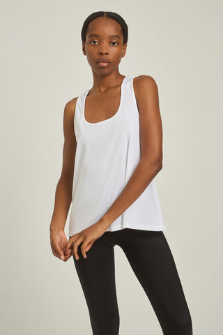 Aμάνικη MESH μπλούζα "Be as you are" | Λευκό