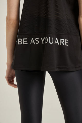 Sleeveless MESH blouse "Be as you are" | Black