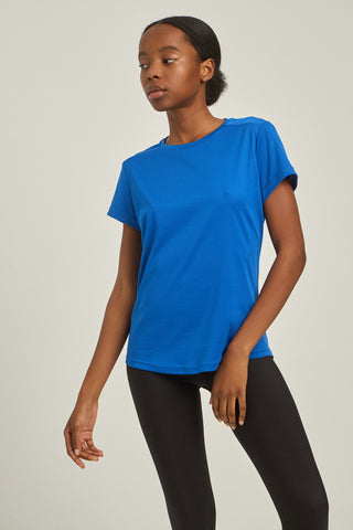 Κοντομάνικη MESH μπλούζα | Μπλε