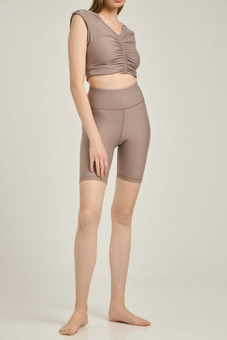 Athletic biker leggings SOFT TOUCH | Desert Dust