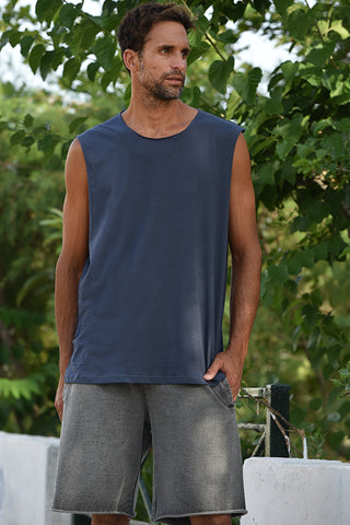 Ανδρικό αμάνικο μπλουζάκι | Γκρι