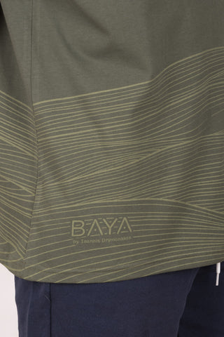 Ανδρικό αμάνικο μπλουζάκι με print | Χακί