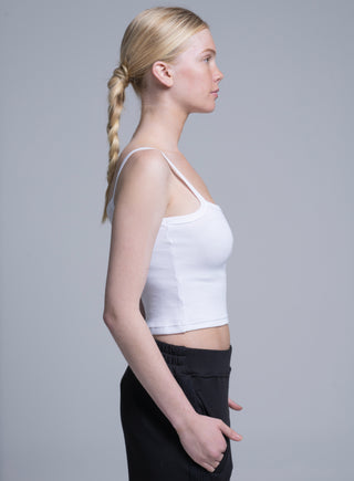 Ριπ τοπ με λεπτή τιράντα | Λευκό