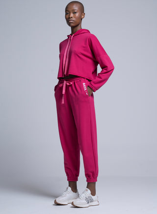Παντελόνι φόρμας με λάστιχο στο κάτω μέρος | Φούξια