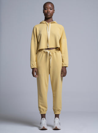 Παντελόνι φόρμας με λάστιχο στο κάτω μέρος | Κίτρινο