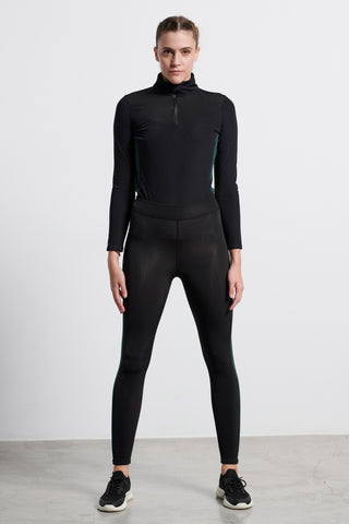 Thermal leggings BLACK/GREEN