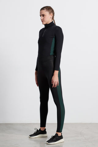 Thermal leggings BLACK/GREEN