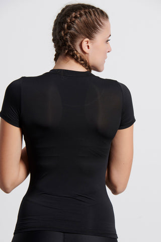 Printed sports top | Black